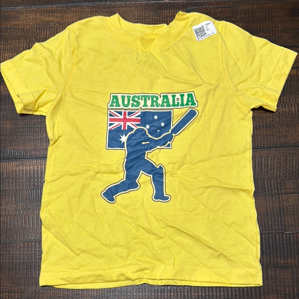 Australia Cricket Kids Yellow T-Shirt
